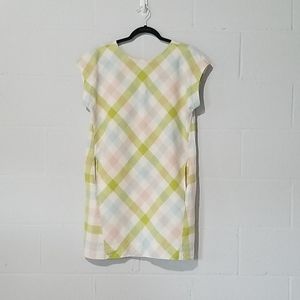 Peyton & Parker linen blend gingham check dress
